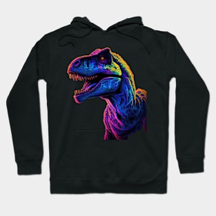 T-Rex, Neon Glow, King of the Dance Floor - Party Neon Glow Hoodie